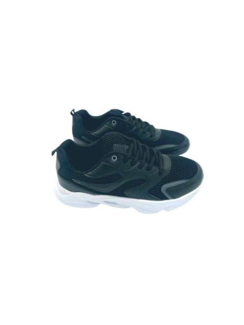 Women’s Sports Sneakers Walking Trainers Athletic Shoes, Black and White
